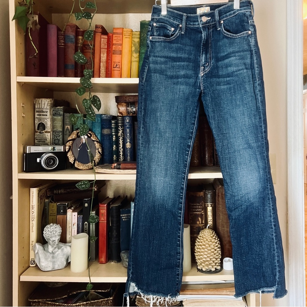 MOTHER Women's Ankle & Cropped Jeans - Dark Blue